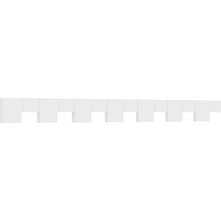 Ekena Millwork Monroe Architectural Grade PVC Dentil Block Trim, 6"H x 1"P x 84"L DENP06MNR02